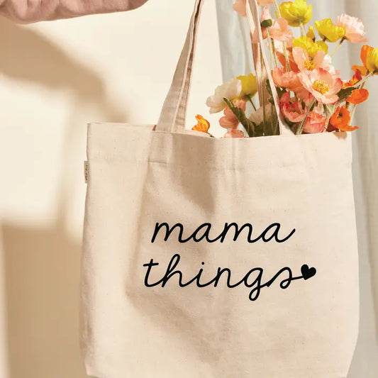 Mama Things Canvas Tote Bag