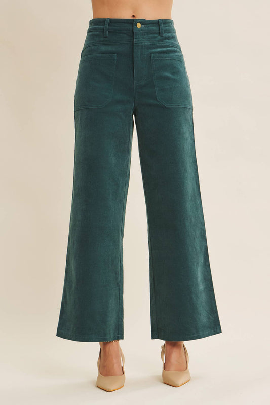 CORDUROY WIDE-LEG PANTS