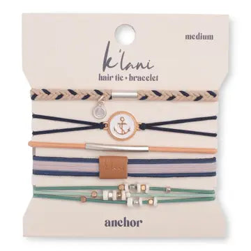 K'Lani hair tie bracelets - Anchor Hair Tie Bracelets