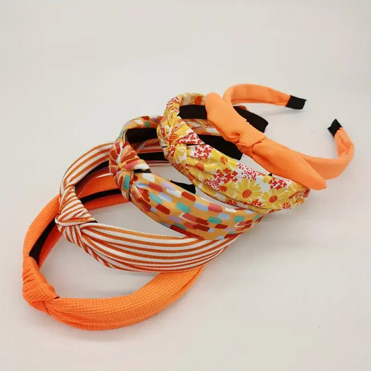 Orange Sunshine Knotted Headbands