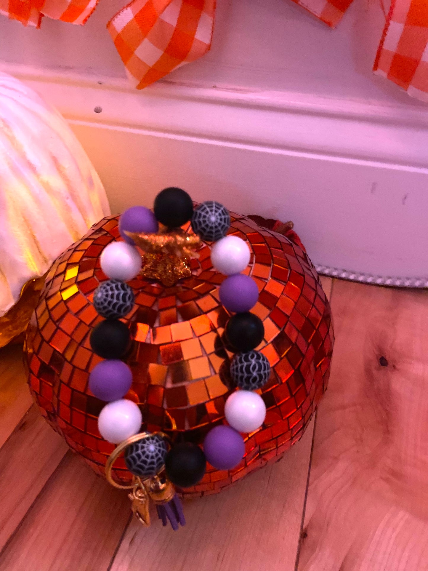 Spooky Sparkle Bats Keychain