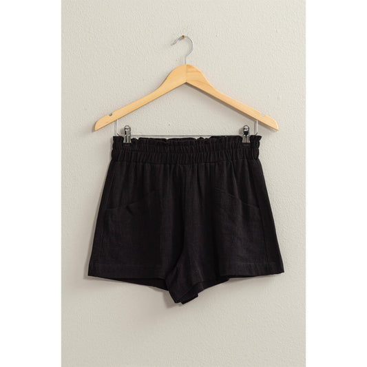 ALL TIME FUN HIGH WAIST LINEN SHORTS