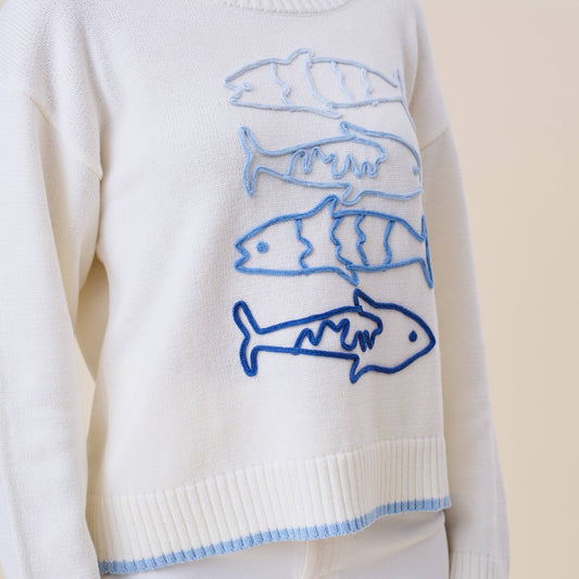 Sardine Embroidered Sweater