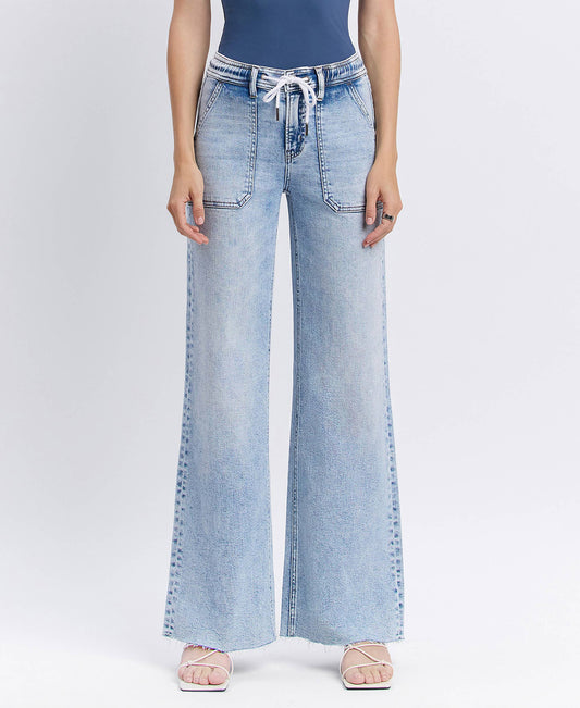 CLEARLY HIGH RISE DRAWSTRING JEAN