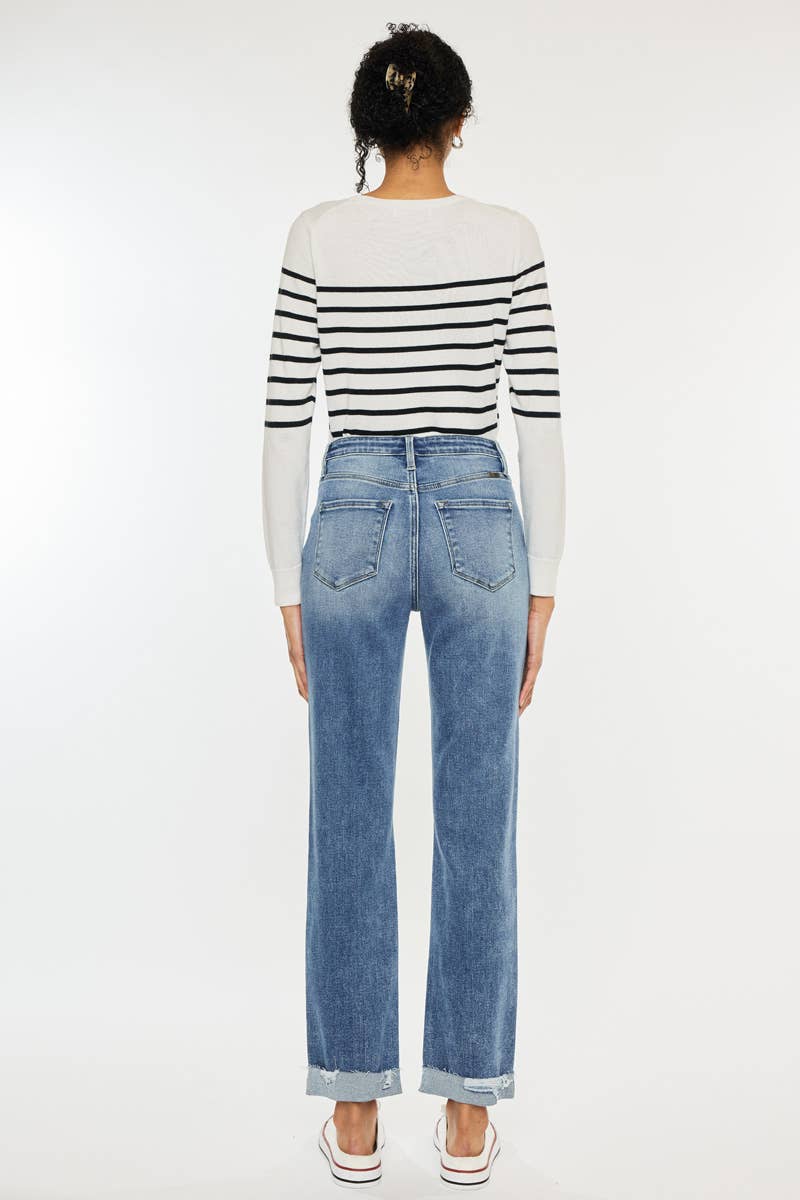 Margo High Rise Slim Straight Leg Jean