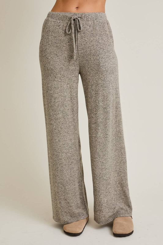 Wide Leg Rib Pant - Travel Collection