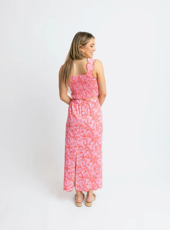 Tropical Linen Maxi Skirt
