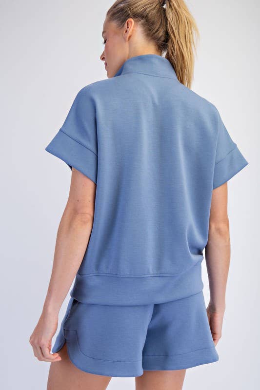 Quarter Zip Scuba Top - Travel Collection
