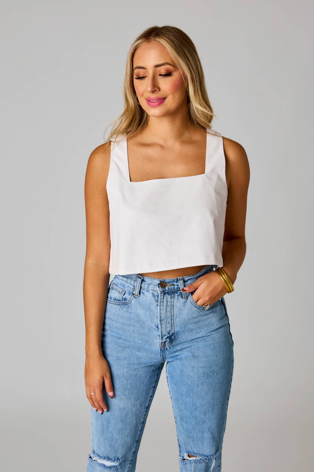 Manning Powder Vegan Leather Top BY BuddyLove