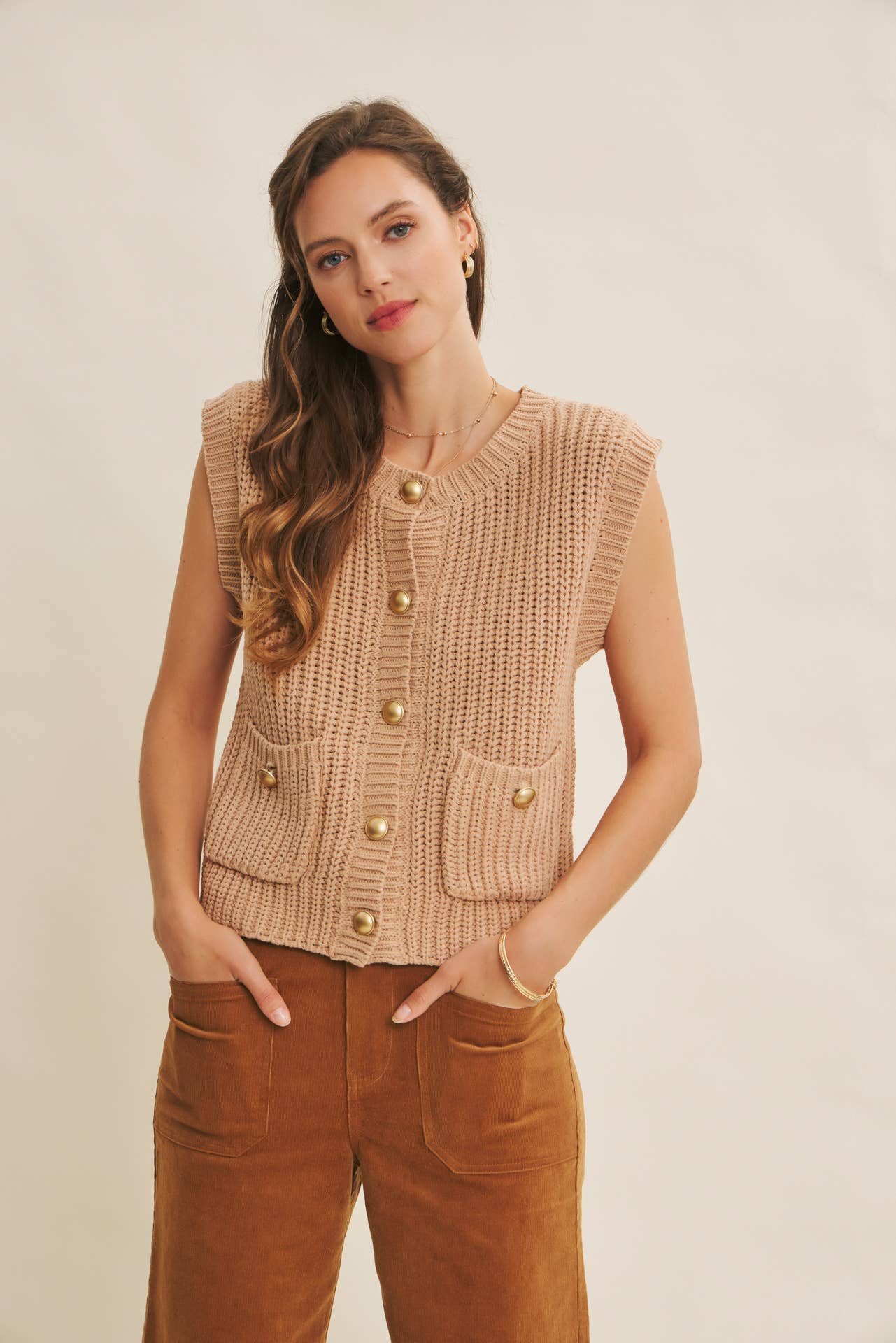 CORDUROY WIDE-LEG PANTS