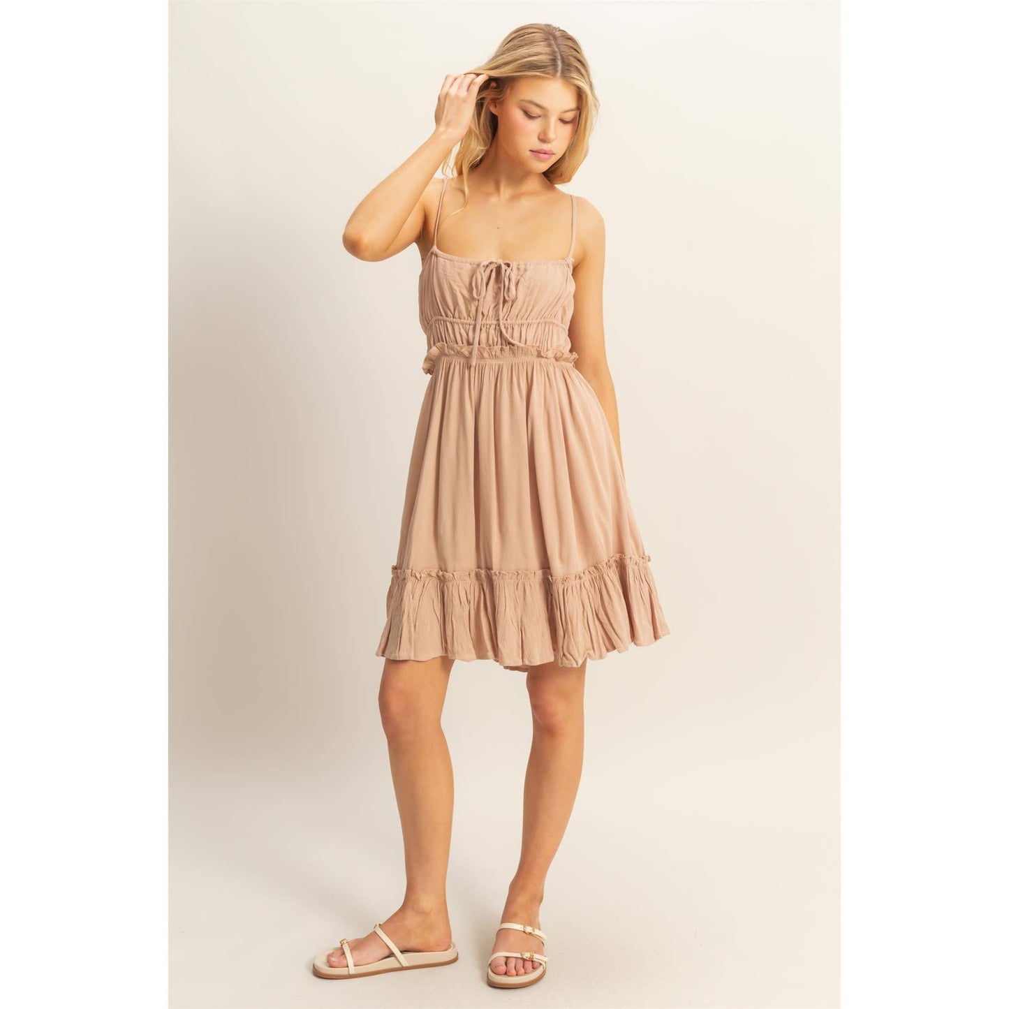 The Alli Dress -Spaghetti Strap Swing Mini Dress