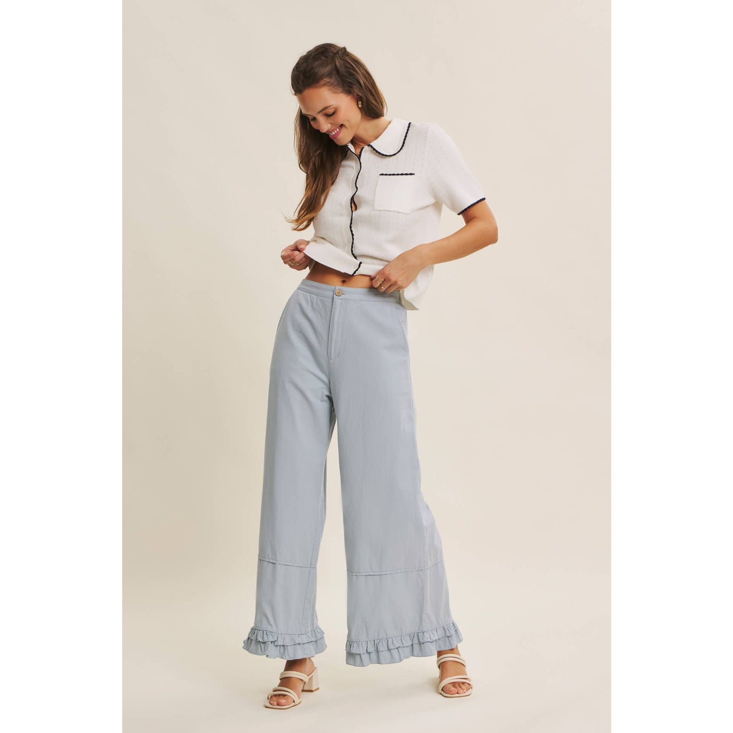 Dreamy Statement Wide-Leg with Ruffles