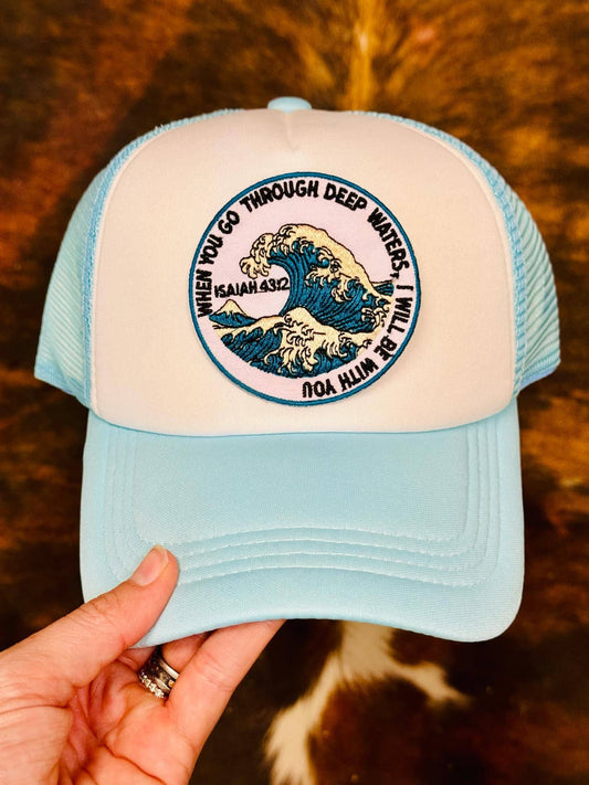 I Will Be With You Embroidered Patch Trucker Hat