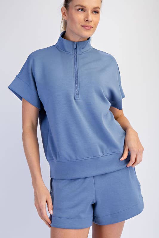 Quarter Zip Scuba Top - Travel Collection