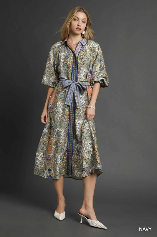 Madelyn Belted Midi Dress