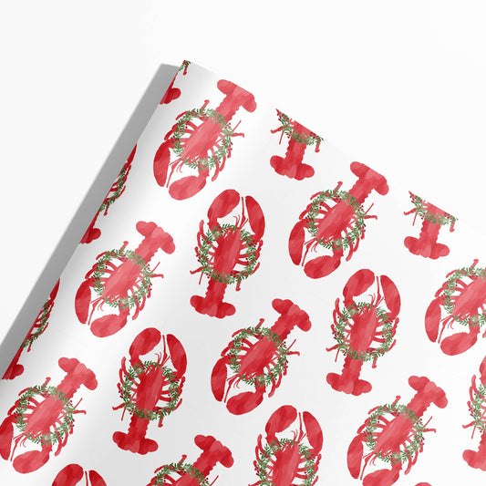 Gert & Co - Holiday Lobster Gift Wrap | Coastal Christmas Lobster Wrap