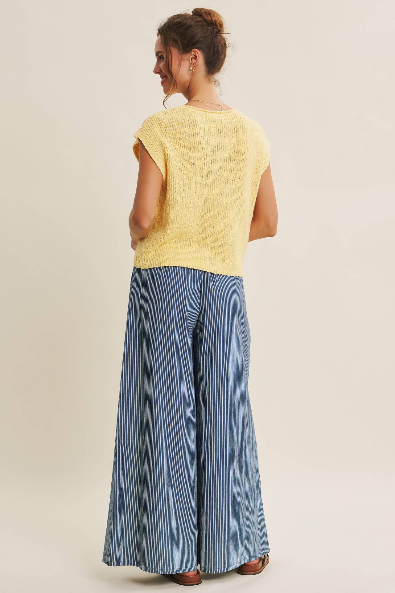 Melissa Sweater - Relaxed Fit Split Neck Knit Sweater Top