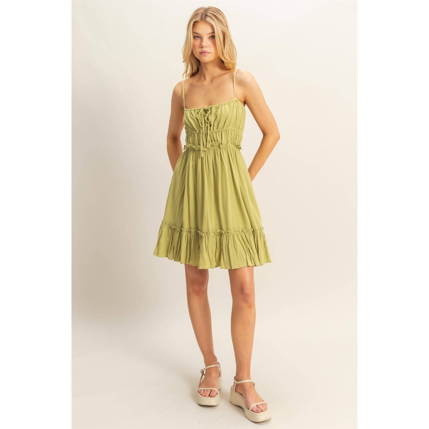 The Alli Dress -Spaghetti Strap Swing Mini Dress