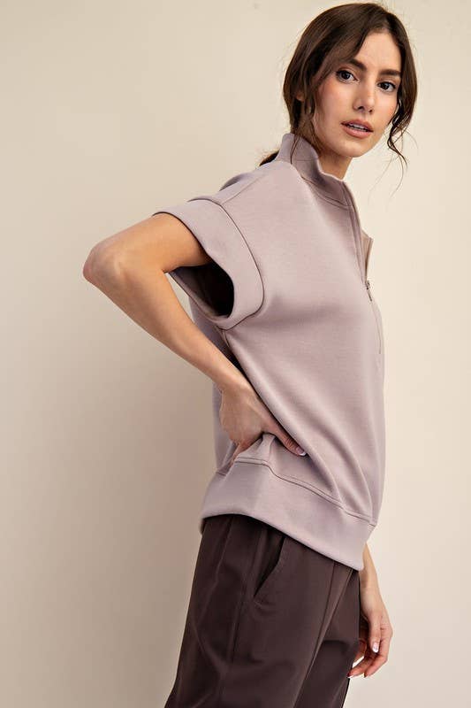 Quarter Zip Scuba Top - Travel Collection