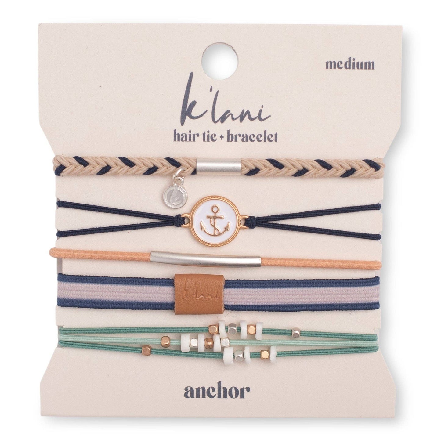 K'Lani hair tie bracelets - Anchor  Hair Tie Bracelets