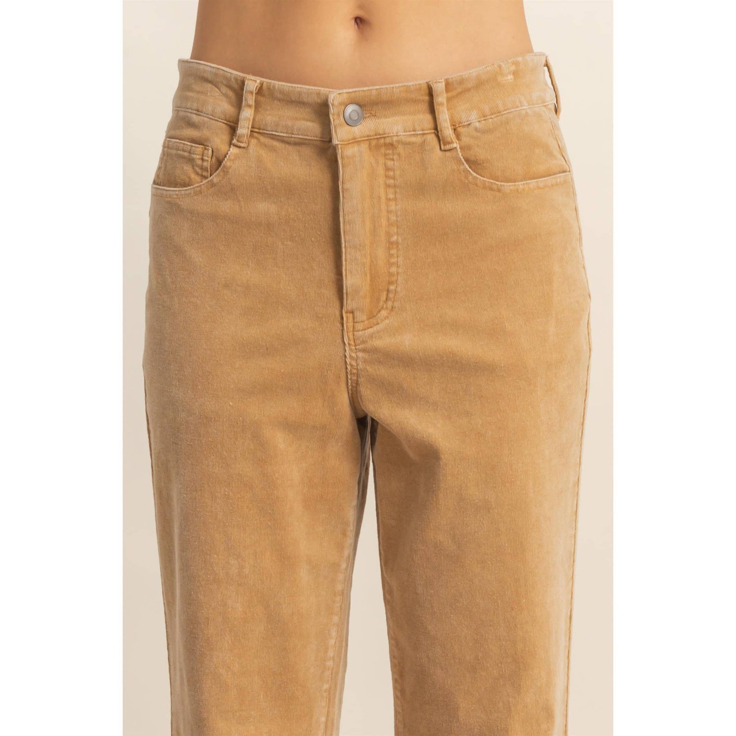 Mineral Washed Casual Flare Pants