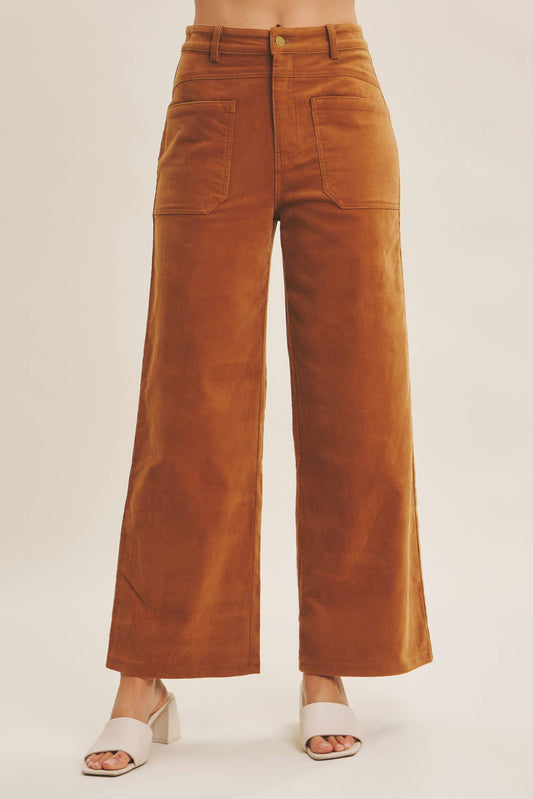 CORDUROY WIDE-LEG PANTS