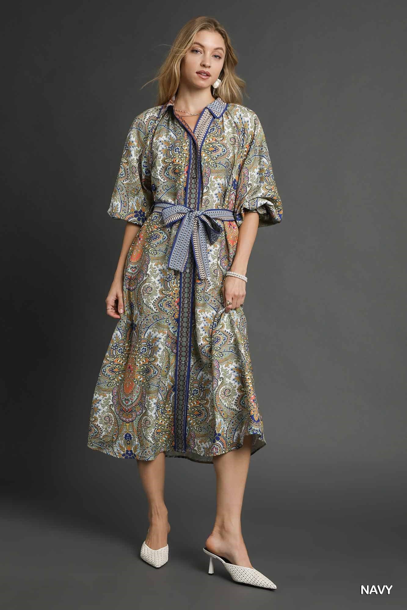 Madelyn Belted Midi Dress