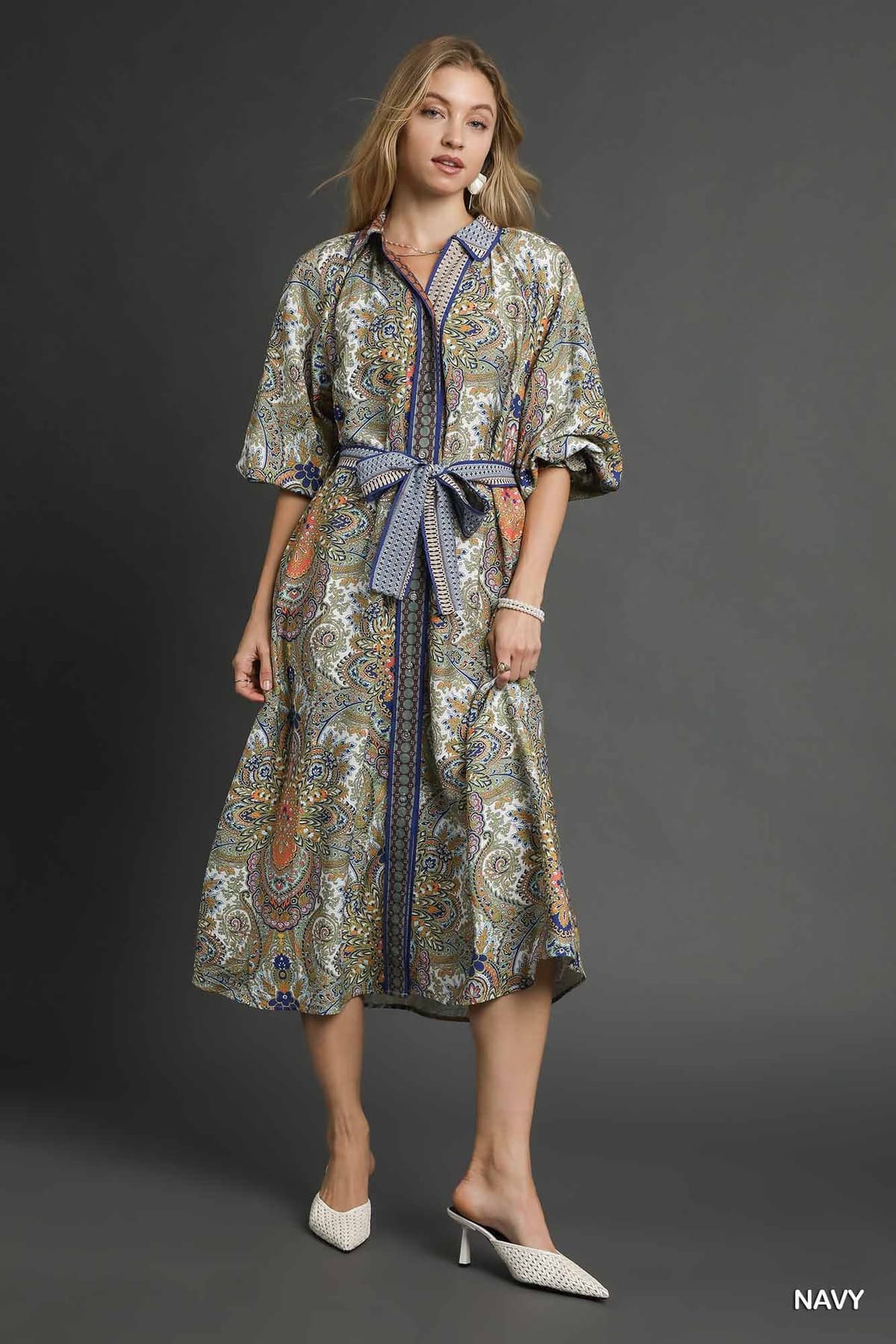 Madelyn Belted Midi Dress