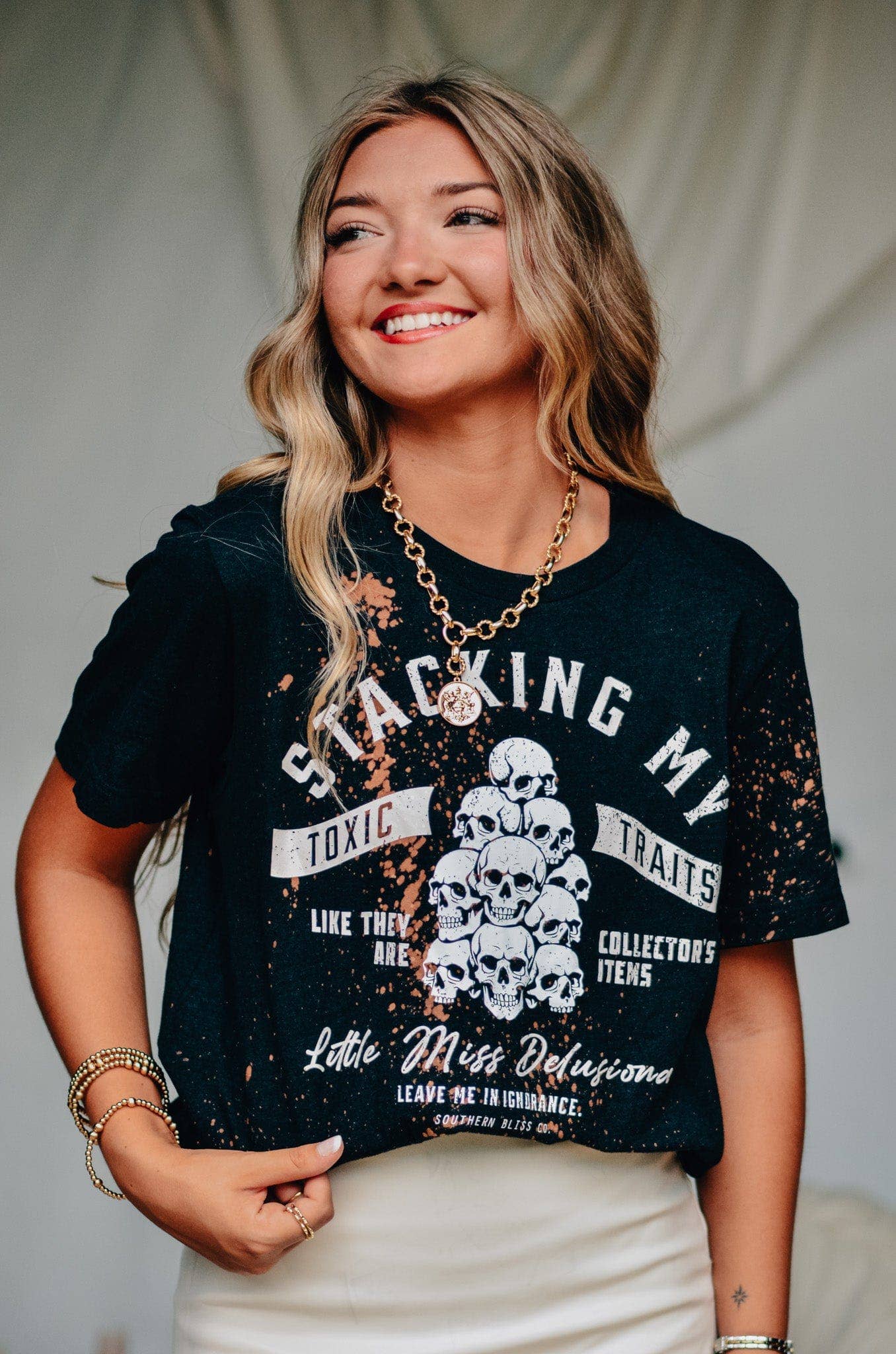 Southern Bliss Co. - Toxic Traits Bleached Tee