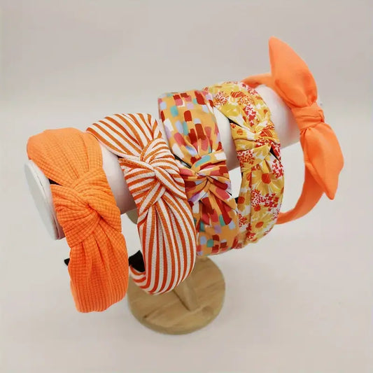 Orange Sunshine Knotted Headbands
