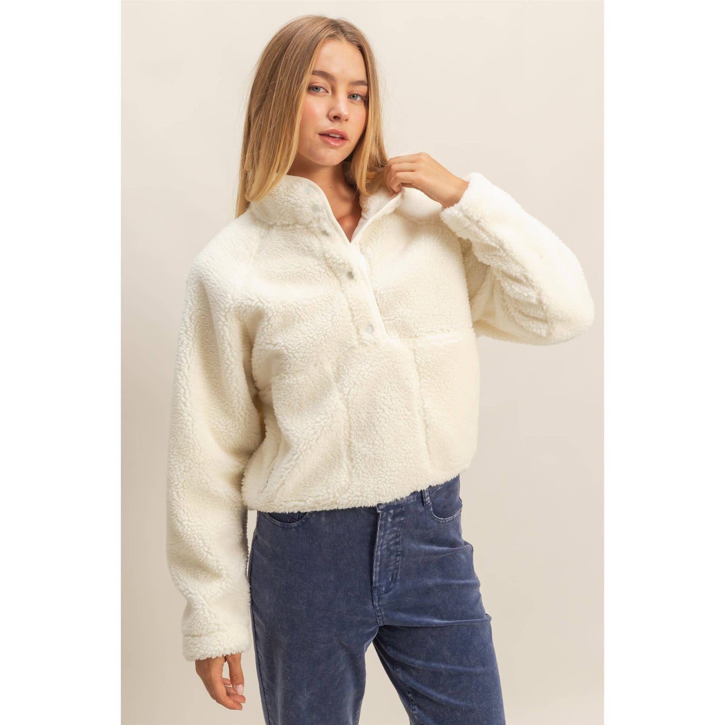 Sherpa Half Snap Jacket