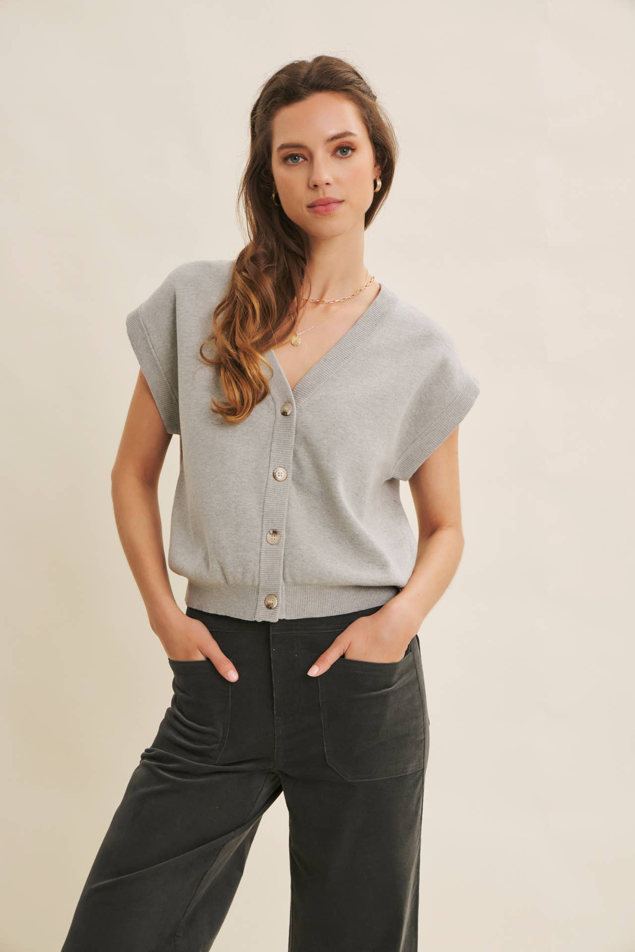 CORDUROY WIDE-LEG PANTS