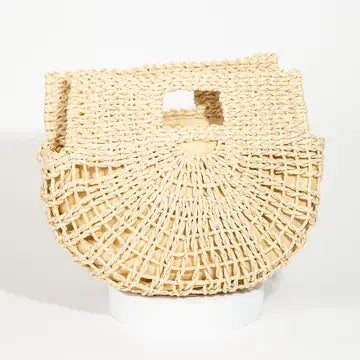 Solea Braided Semi Circle Tote Bag- Medium