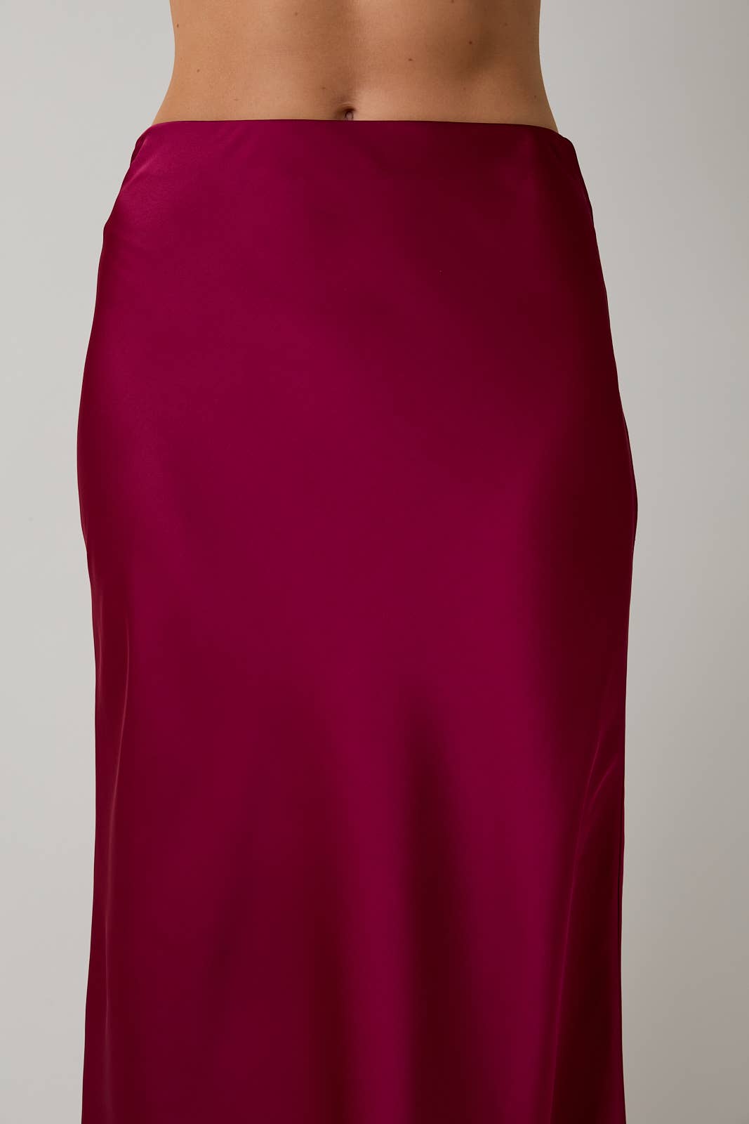 Bias Satin Midi Skirt by LE LIS