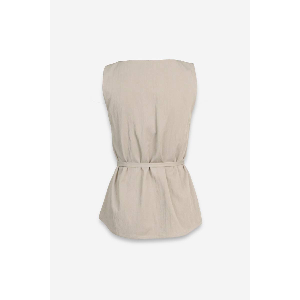 Sleeveless Cinched Tunic Top - ZEBRA