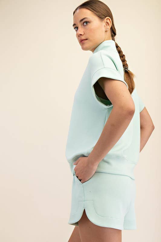 Quarter Zip Scuba Top - Travel Collection