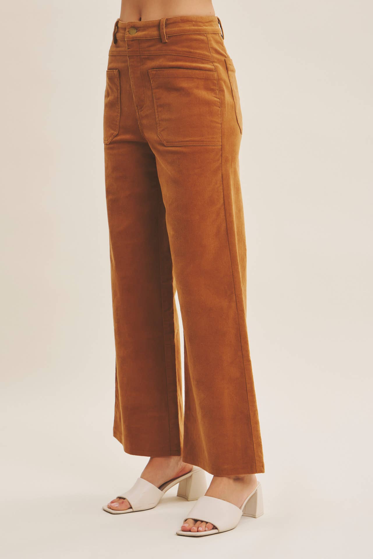 CORDUROY WIDE-LEG PANTS
