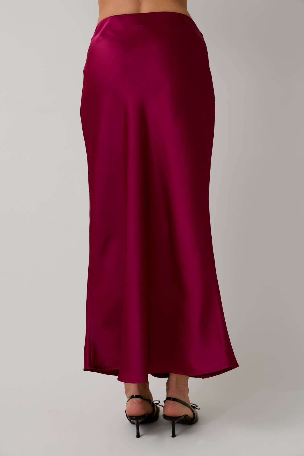 Bias Satin Midi Skirt by LE LIS