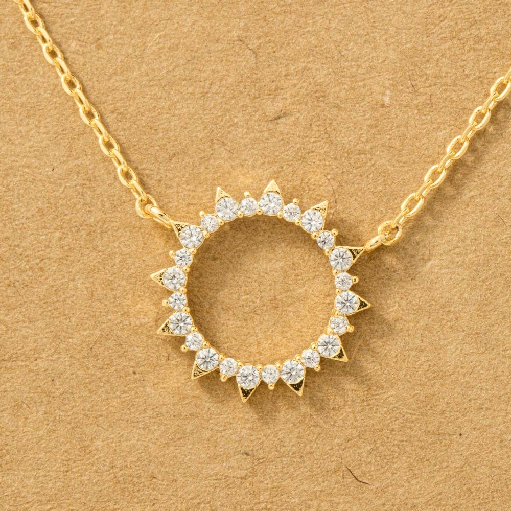 Circle Sun Pendant Necklace