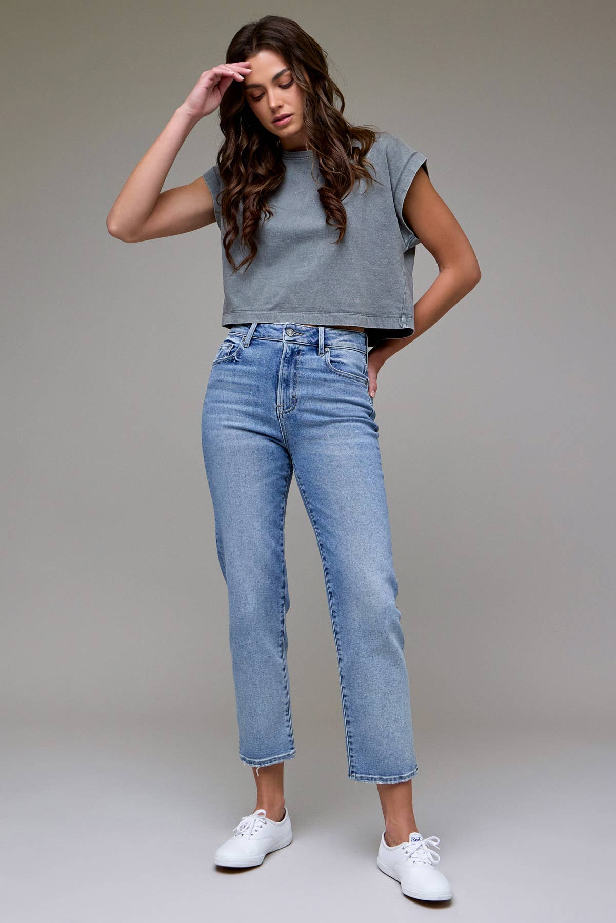 Tracey Jeans -Medium Dark Clean Stretch Denim
