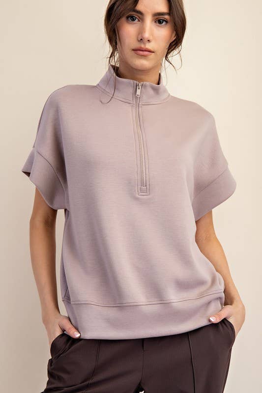 Quarter Zip Scuba Top - Travel Collection