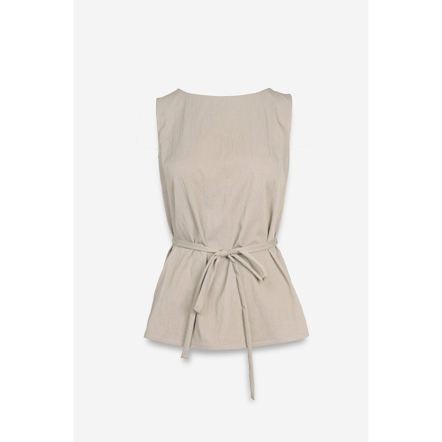 Sleeveless Cinched Tunic Top - ZEBRA