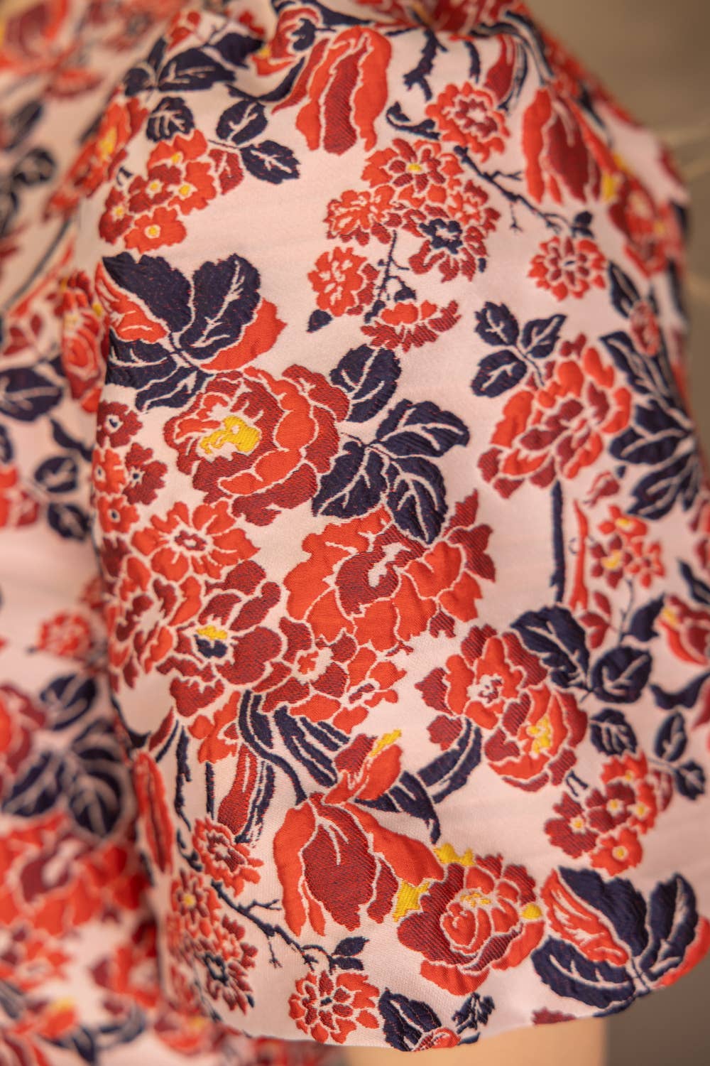 Multi Color Floral Jacquard Top