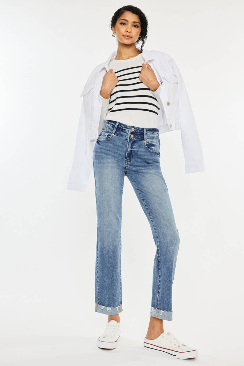 Margo High Rise Slim Straight Leg Jean