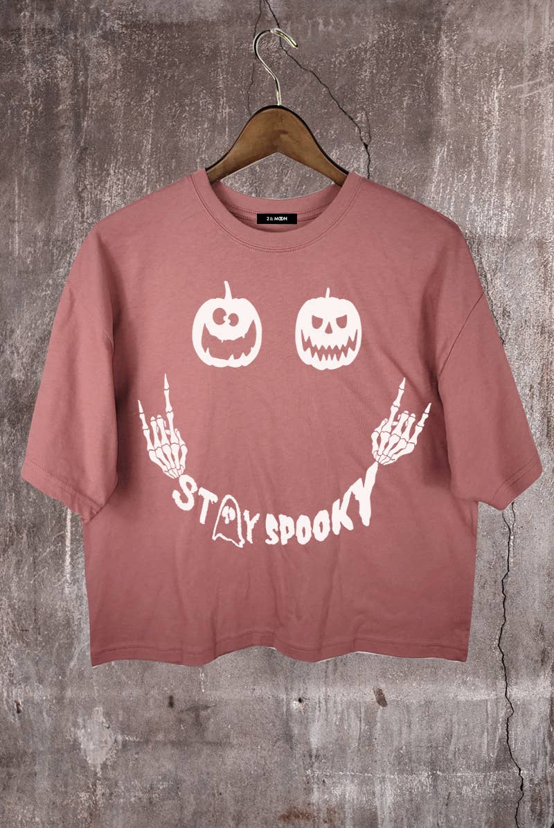 Stay Spooky Graphic Crop Tee