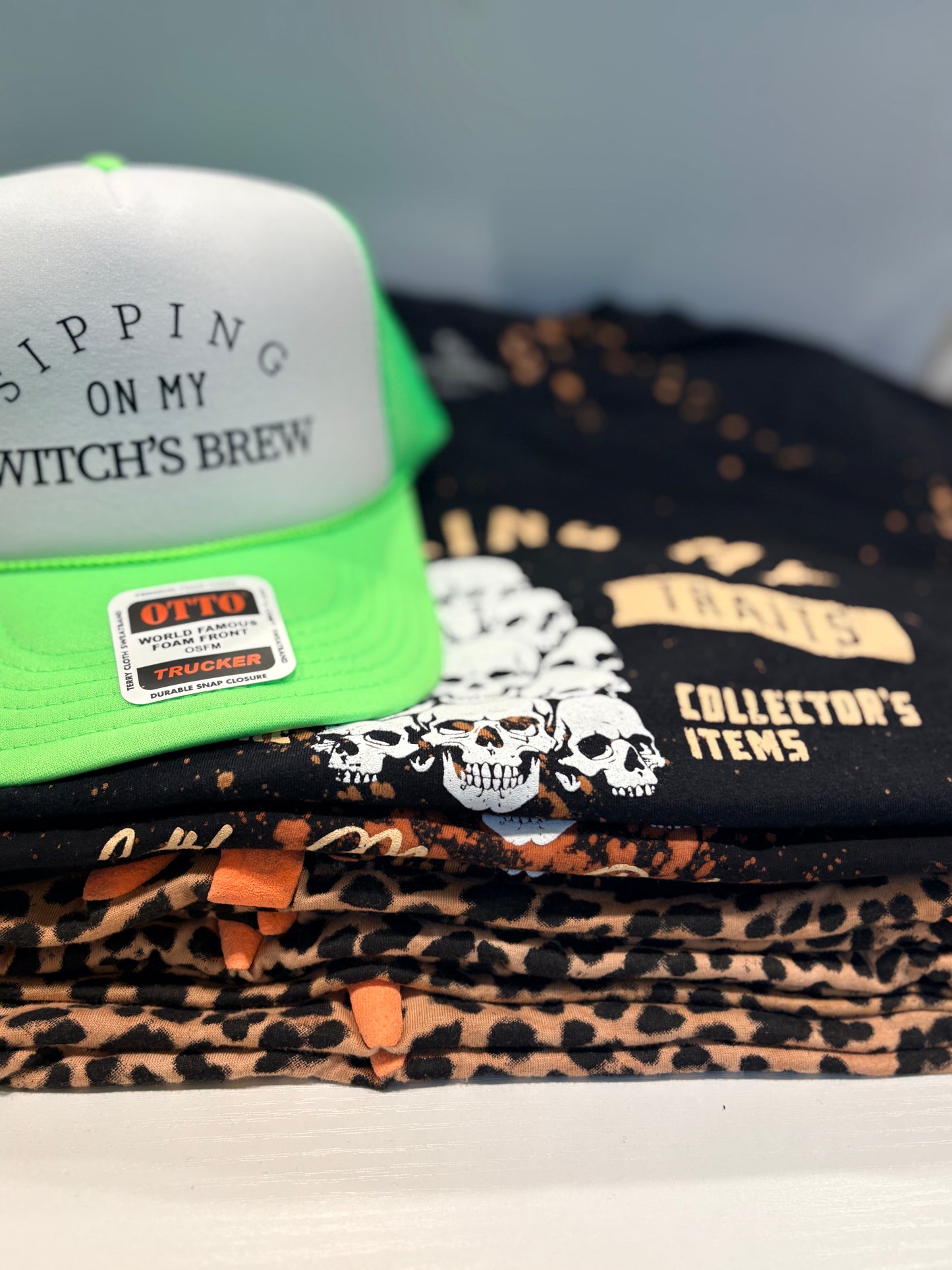 Sipping On My Witch's Brew Neon Green Trucker