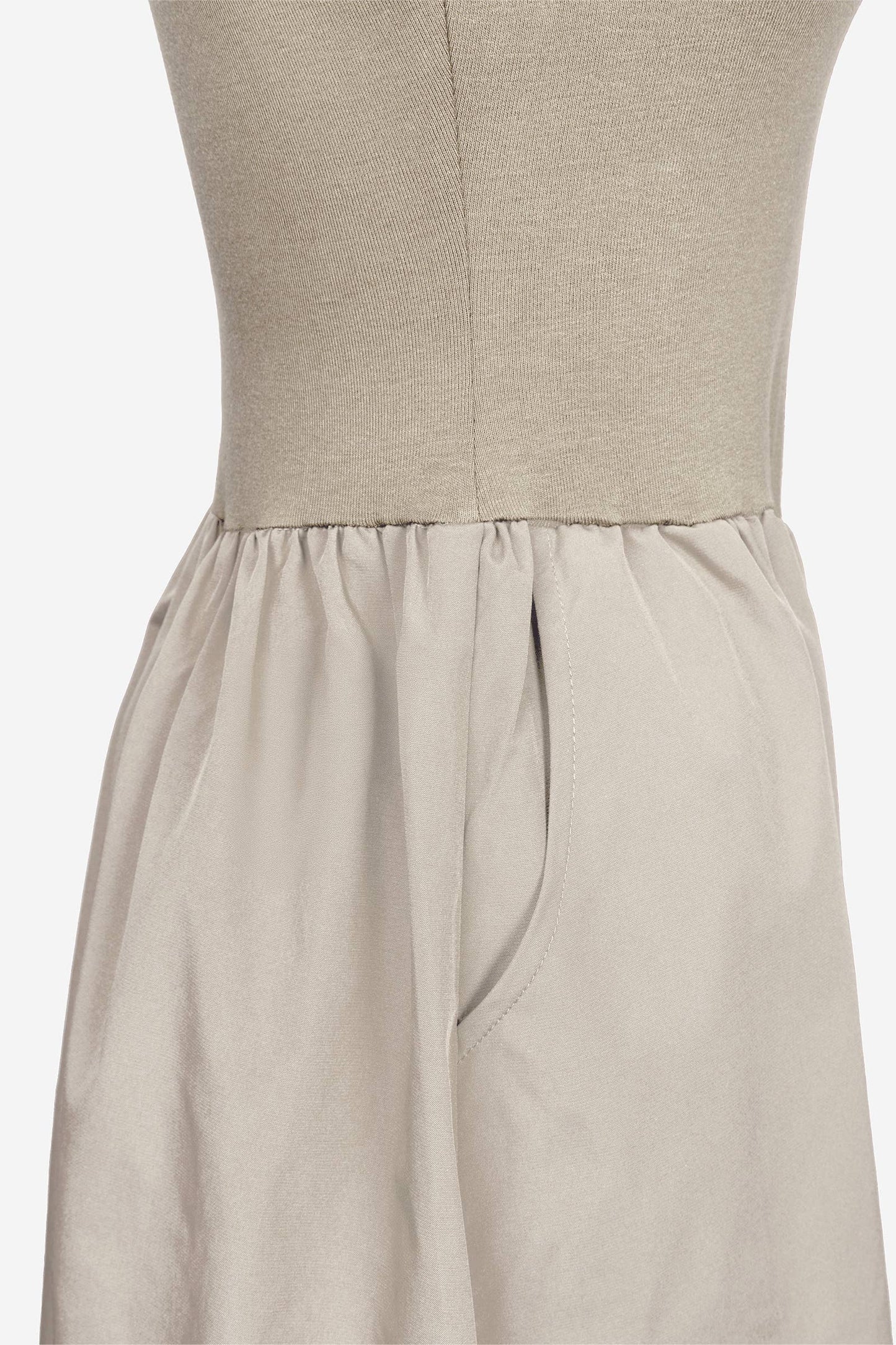 Sleeveless Mock Neck Midi Dress - ZEBRA
