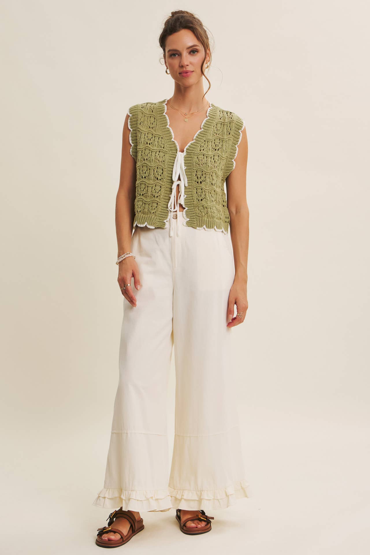Dreamy Statement Wide-Leg with Ruffles
