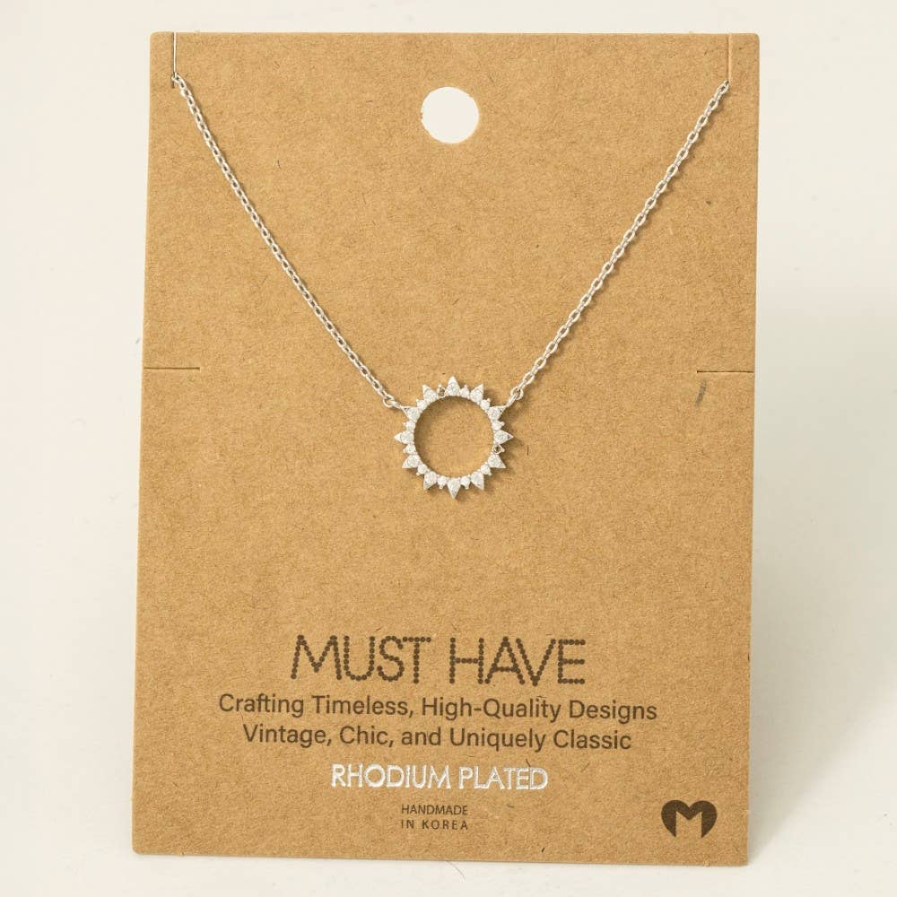 Circle Sun Pendant Necklace