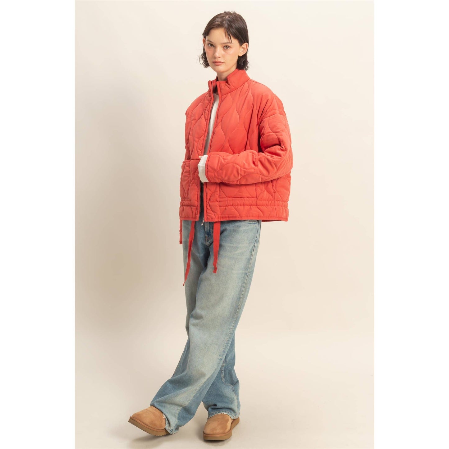 Quilted Jacket W/ Drawstring Hem